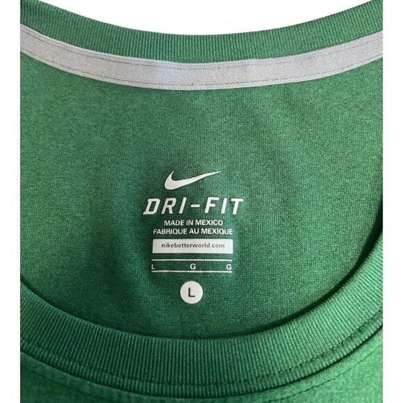Nike Womens Dri-Fit College Lacrosse Shirt~Size Large~Green White Tee L12 08 - Picture 7 of 9
